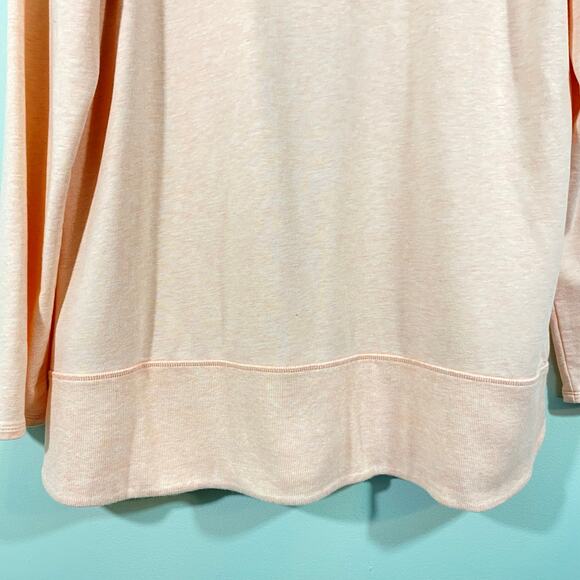 Pure Jill Women Pink Space Dyed Pima Cotton Pullover Hoodie Size M - Picture 3 of 9